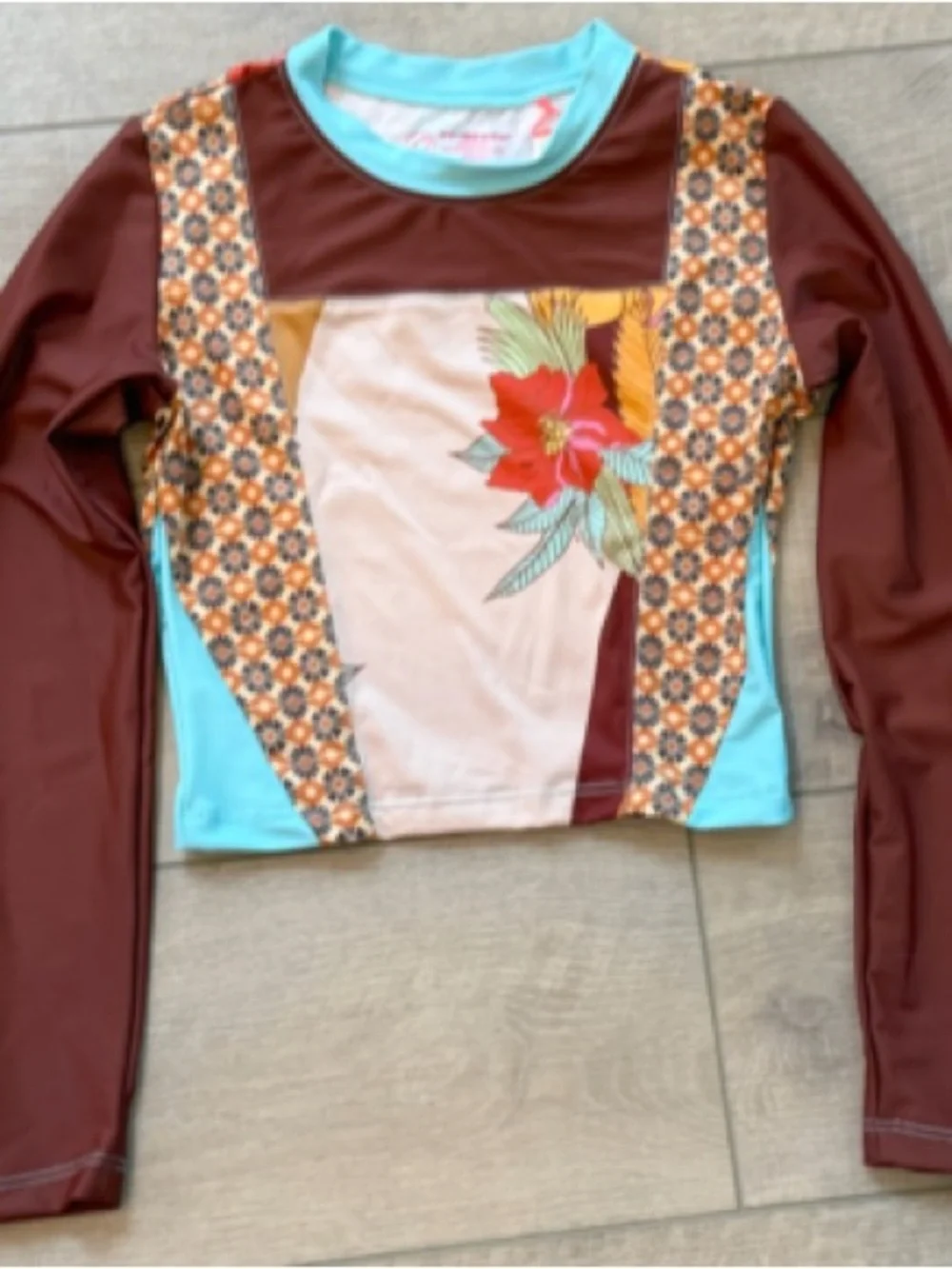 Free People the Jesse Crop Rashie Tee❤️ NWOT